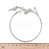 Butterfly Alloy Arm Cuff Bangles for Girl Women AJEW-A063-01H-P-5
