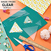 1~6 Inch Triangle Transparent Acrylic Quilting Templates DIY-WH0172-939-6