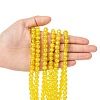 Spray Painted Crackle Glass Beads Strands CCG-Q001-8mm-10-4