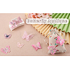 Beadthoven 36Pcs 9 Style Butterfly Organgza Lace Embroidery Ornament Accessories DIY-BT0001-49-20