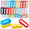 Gorgecraft 36Pcs 9 Colors Silicone Replacement Watch Band Strap Loops SIL-GF0001-10-1