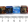 Handmade Dichroic Foil Glass Beads Strands DICH-U001-07L-2