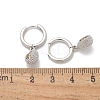 Brass Cubic Zirconia Hoop Earrings EJEW-Q015-01P-D-3