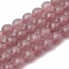 Natural Strawberry Quartz Beads Strands G-S295-15-8mm-1