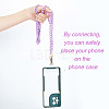 Acrylic Cell Phone Crossbody Curb Chain HJEW-AB00686-4