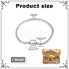 304 Stainless Steel European Style Bracelets for Jewelry Making STAS-PH0006-02B-2