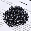 Black Opaque Acrylic Beads SACR-YW0001-16A-7