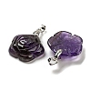 Natural Amethyst Carved Pendants G-I319-02P-A07-2