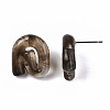 Transparent Resin Stud Earrings EJEW-T012-01-B01-4