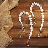 Round Natural Wood Beads Curtain Hanging Decorations AJEW-WH0237-04-3