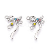 Alloy Rhinestone Chandelier Component Links PALLOY-T090-45P-1