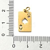 304 Stainless Steel Pendants STAS-C097-65G-3