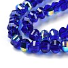 Transparent Electroplate Glass Beads Strands GLAA-Q099-C01-07-3