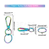   Rainbow Color Zinc Alloy Keychain Clasps FIND-PH0006-46-2