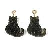 Natural Hetian Jade Cat Shape Pendant Decorations G-N371-09-1