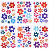 PVC Daisy Flower Picture Stickers STIC-WH0004-21-1