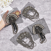 SUPERFINDINGS 4Pcs 2 Styles Iron Fashion Tassel Epaulette FIND-FH0008-09-3