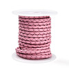 Braided Cowhide Leather Cord NWIR-N005-01D-3mm-1