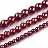 Electroplate Opaque Glass Beads Strands GLAA-T032-P4mm-AB05-4