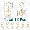 18Pcs Alloy Keychain Clasps KEYC-SC0001-72G-2