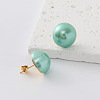 304 Stainless Steel Freshwater Pearl Round Stud Earrings for Women EY9885-4-1