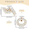 4Pcs 2 Styles Alloy Rhinestone Shoe Decoration DIY-FG0004-73-2