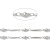 304 Stainless Steel Faceted Rectangle Link Chains CHS-E012-03P-2