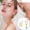 10 Pair Brass Leverback Earring Findings KK-BC0013-27-6