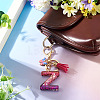 Alloy Resin Butterfly Keychains KEYC-TADJ0002-02G-Z-5