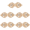 5Pcs Alloy & Crystal Rhinestone Snap Lock Clasps FIND-FH0008-91G-1