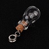 Teardrop Glass Wishing Bottle European Dangle Charms X-PALLOY-JF00162-08-2