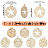28Pcs 7 Styles Alloy Pendants FIND-SC0021-99-2