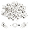20Pcs 201 Stainless Steel Snap Clasps STAS-GO0001-18S-1