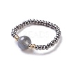 Natural Labradorite Stretch Rings RJEW-JR00255-04-1