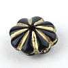 Flower Plating Acrylic Beads PACR-Q102-67B-2