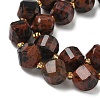 Natural Mahogany Obsidian Beads Strands G-U023-A12-01-4