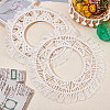   2 Sets 2 Styles Cotton Mini Wall Mirror with Macrame Fringe HJEW-PH0001-39-2