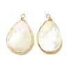 Natural White Shell Pendants KK-K236-02G-2