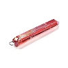 Electroplated Natural Quartz Pendants G-P315-B01-07P-2
