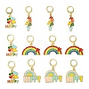 Alloy Enamel Pendant Stitch Markers HJEW-AB00345-1