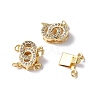 Rack Plating Brass Micro Pave Clear Cubic Zirconia Box Clasps KK-E073-03G-3