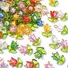 90Pcs 9 Colors Acrylic Lampwork Pendants PALLOY-CJ00048-9
