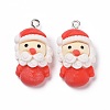 Christmas Opaque Resin Pendants RESI-G028-04P-3