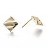 Brass Micro Pave Cubic Zirconia Stud Earring Findings X-KK-T056-08G-NF-2