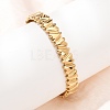 Valentine's Day 304 Stainless Steel Heart Open Hinged Cuff Bangles for Women SA-CBA7A40-07G-3