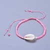 Adjustable Glass Seed Bead & Tibetan Style Zinc Alloy Charm Bracelet Sets BJEW-JB04282-3