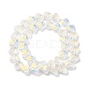 Transparent Electroplate Glass Beads Strands EGLA-F158-AB01-4