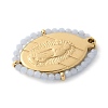 304 Stainless Steel Oval Embossed Jesus Pendants STAS-L022-490G-03-2