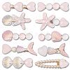 2 Bags 2 Styles Resin & Alloy Alligator Hair Clips AJEW-CY0001-39A-6