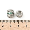 Brass Micro Pave Cubic Zirconia European Beads KK-P297-05P-3